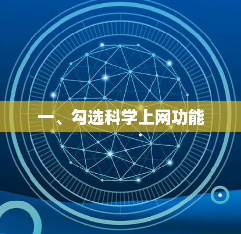 一、勾选科学上网功能 一、勾选科学上网功能