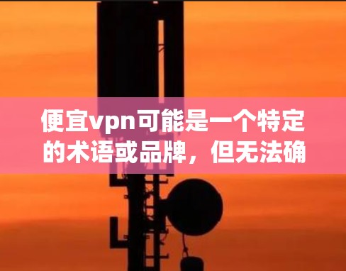 便宜vpn可能是一个特定的术语或品牌，但无法确定其确切含义。如果你指的是VPN，我可以为你提供一个详细的解释