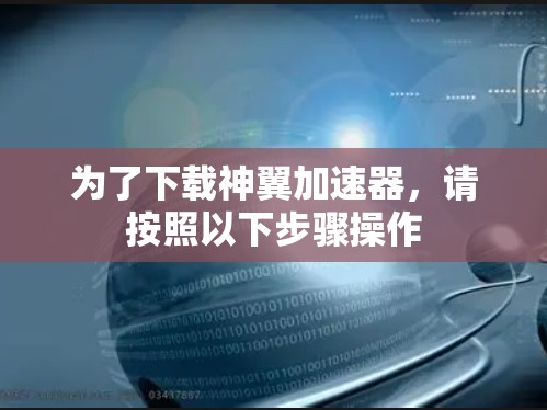 为了下载神翼加速器，请按照以下步骤操作