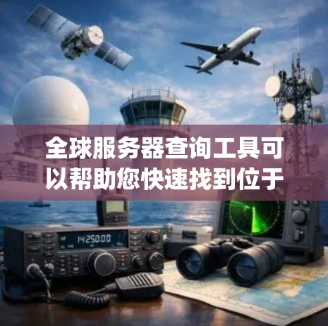 全球服务器查询工具可以帮助您快速找到位于特定地区或 jurisdiction的服务器信息。以下是一些常用的工具和方法,您可以根据自己的需求选择合适的工具 全球服务器查询工具可以帮助您快速找到位于特定地区或 jurisdiction的服务器信息。以下是一些常用的工具和方法,您可以根据自己的需求选择合适的工具