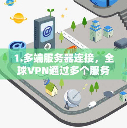 1.多端服务器连接,全球VPN通过多个服务器实现,这些服务器可能位于不同的国家或地区的网络中。这些服务器被全球用户访问,确保所有用户都能参与VPN服务 1.多端服务器连接,全球VPN通过多个服务器实现,这些服务器可能位于不同的国家或地区的网络中。这些服务器被全球用户访问,确保所有用户都能参与VPN服务