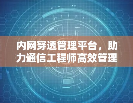内网穿透管理平台，助力通信工程师高效管理